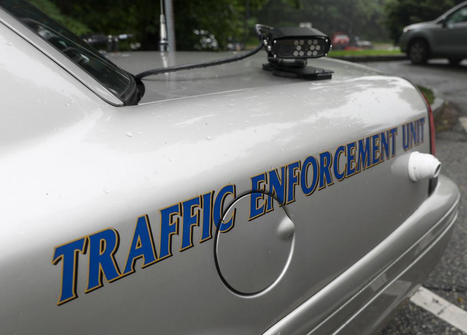 A license plate reader and a camera mounted on a Scarsdale parking enforcement car are used for parking violations.  Thursday, June 20, 2019.