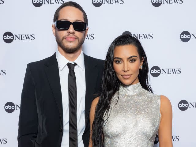 <p>Michael Le Brecht II/ABC/Getty</p> Pete Davidson and Kim Kardashian in 2022