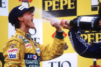 BARCELONA, SPAIN - MAY 15: GP von SPANIEN 1992, Barcelona/ESP; Michael SCHUMACHER/GER - Benetton - (2.Platz) (Photo by Michael Kunkel/Bongarts/Getty Images)