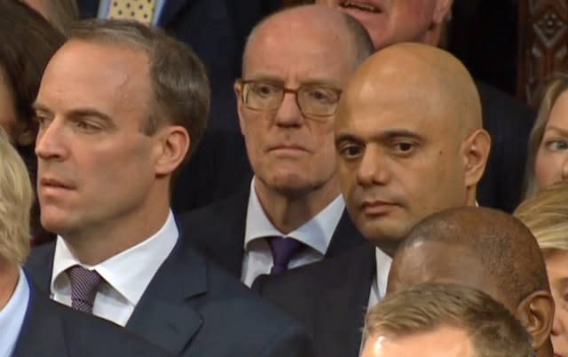 Foreign Secretary Dominic Raab alongside Chancellor Sajid Javid 