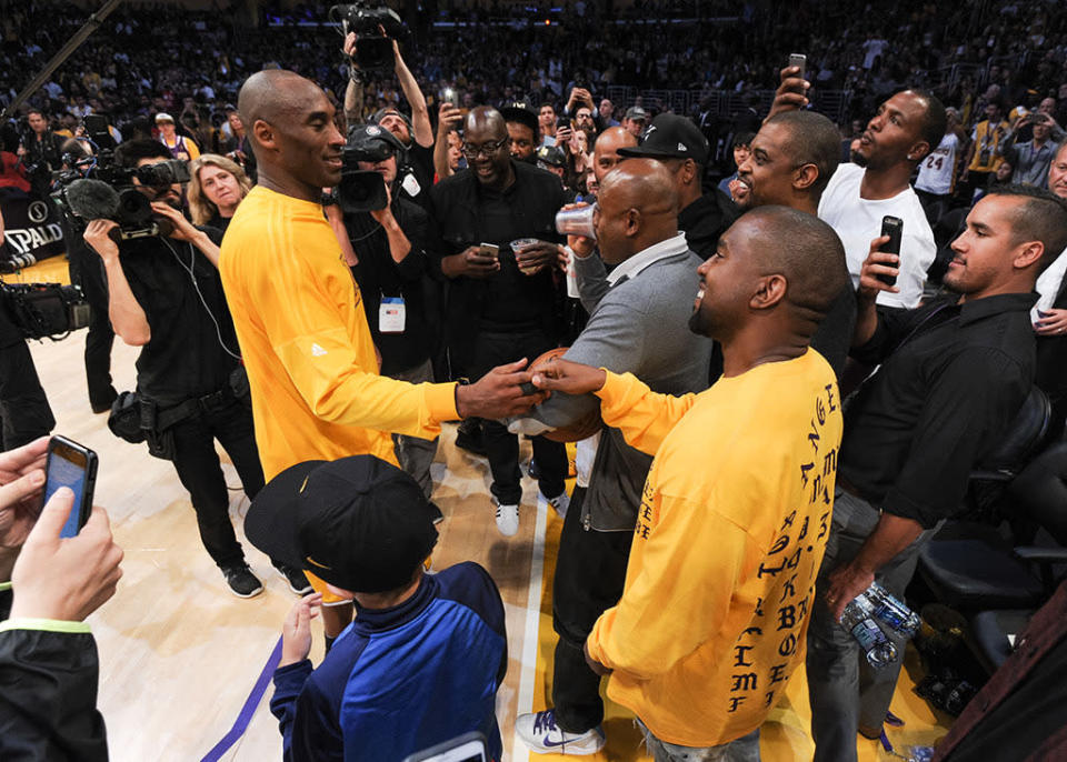 Kobe Bryant and Kanye West 