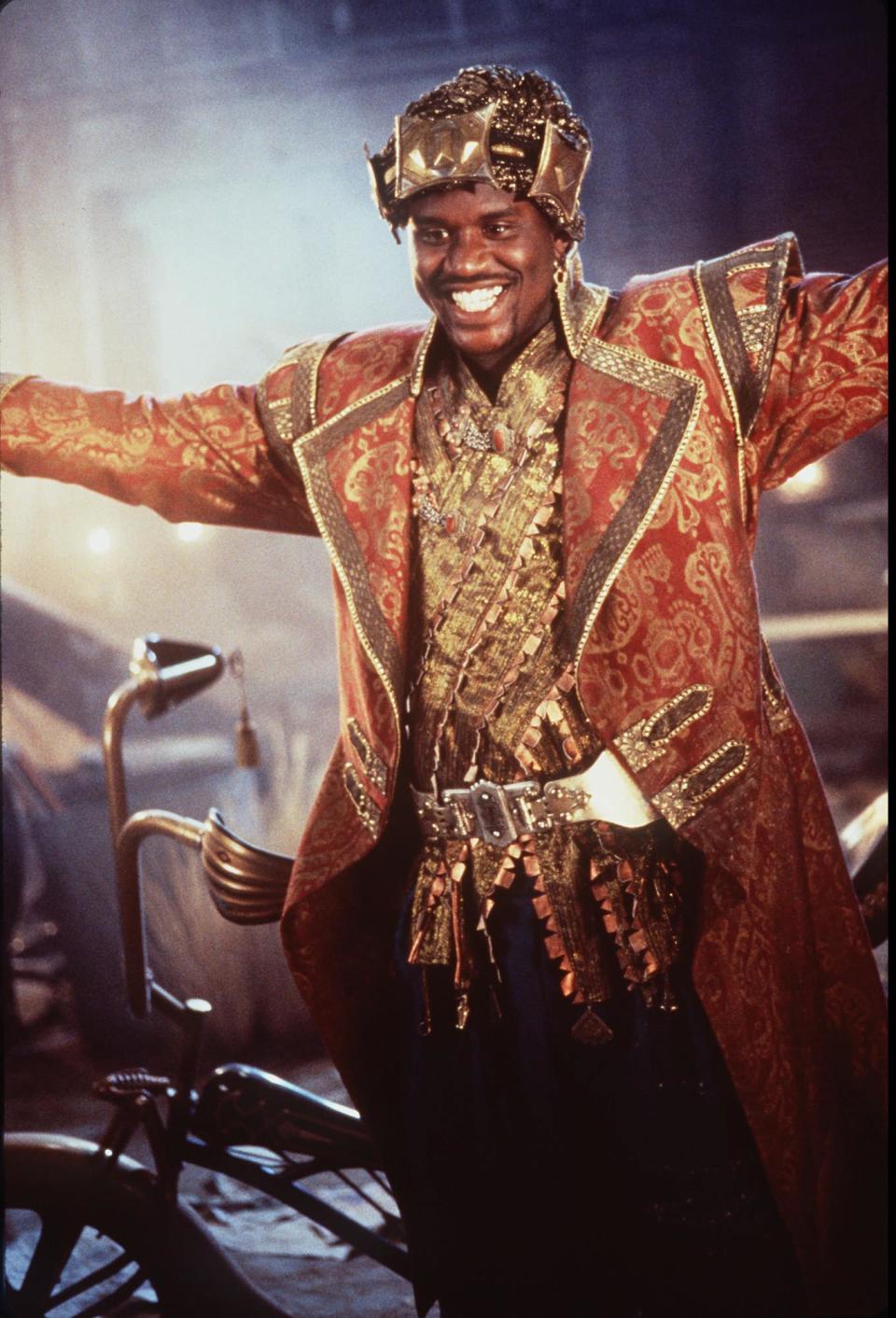 -

-FILE--Basketball star Shaquille O'Neal is shown in a scene from the film, "Kazaam." O'Neal, who commanded a behemoth $120 million, seven-year deal with the Los Angeles Lakers, also happens to be the heftiest of their distinguished line of big men, carrying 320 pounds on his 7-foot, 1-inch frame. "The Los Angeles Lakers have acquired a 24-year-old superstar, who we feel is going to bring us back to that incredible level that this franchise has enjoyed in Los Angeles," Lakers executive Jerry West said Wednesday July 17, 1996. (AP Photo/Touchstone Pictures, HO)