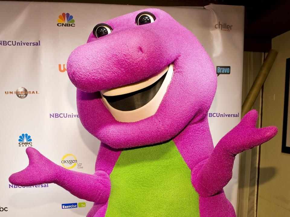 Barney the Purple Dinosaur attends the NBC Universal VIP party during the Cable Show 2011 at Privet Nightclub and Lounge on June 15, 2011