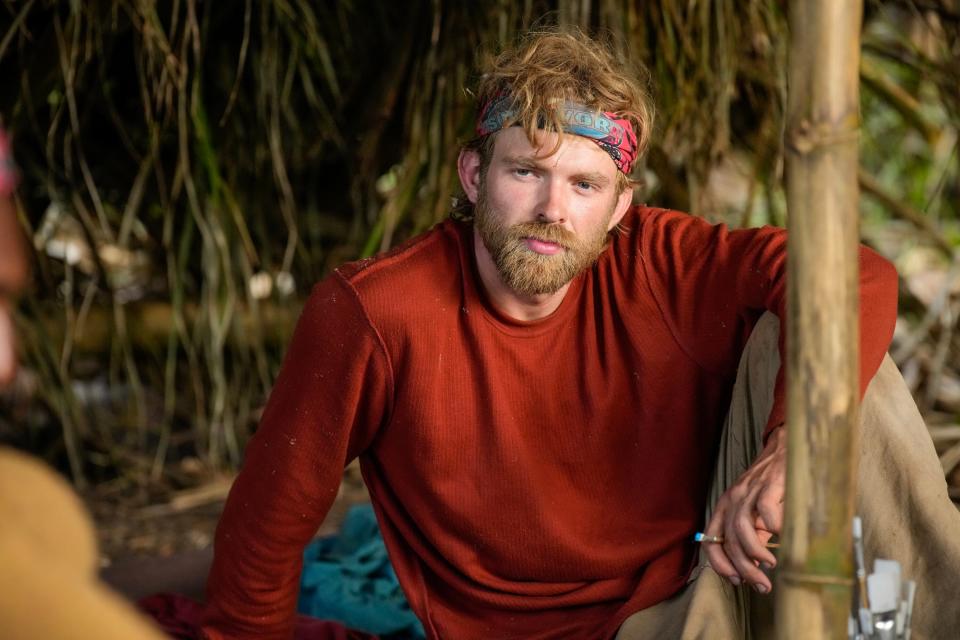 Hunter McKnight in a candidate moment during the “Hide ‘N Seek” episode of "Survivor," Wednesday, April 17, 2024, on CBS and Paramount+.