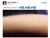 <p>Bei dem Popstar sorgte der Auftritt Hillary Clintons glatt für beeindruckende Gänsehaut. (Bild: Twitter/Katy Perry) </p>