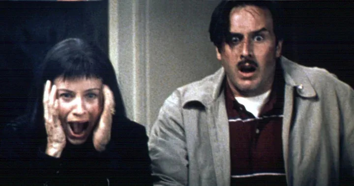 Cox and Arquette in Scream 3 (Credit: Dimension)