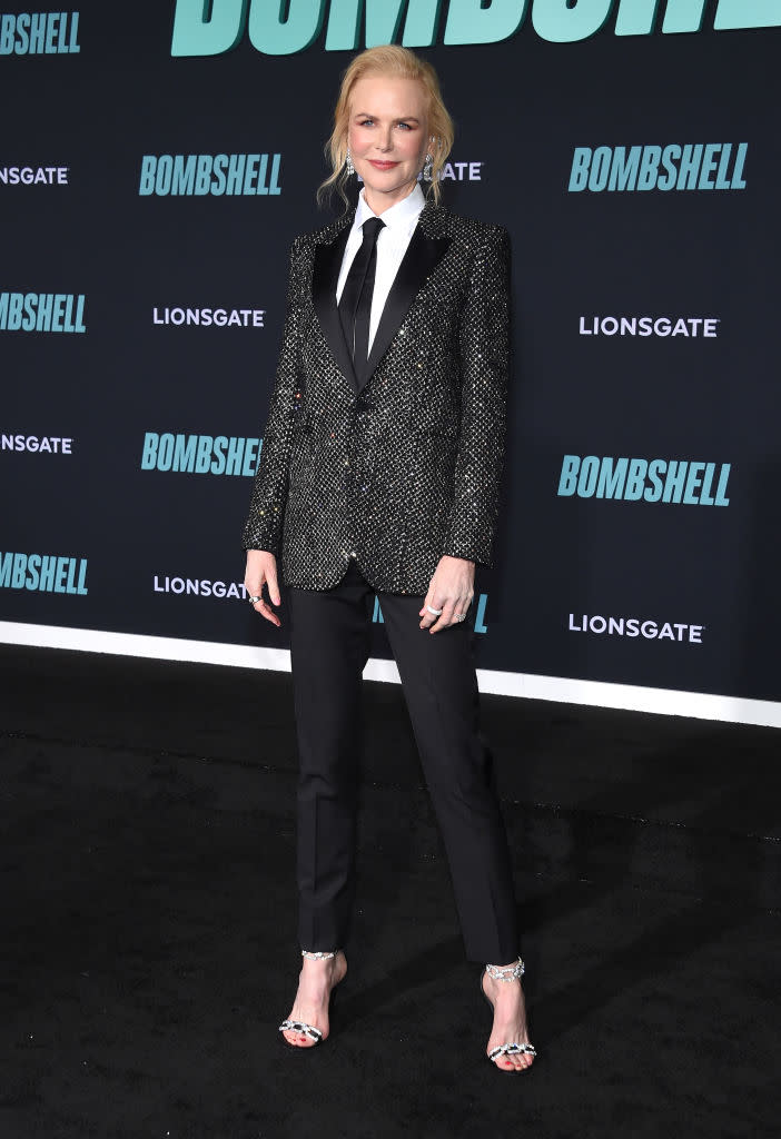 Nicole Kidman attends a special screening of "Bombshell" in 2019, Saint Laurent, red carpet