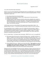 Letter to HMST Shareholders