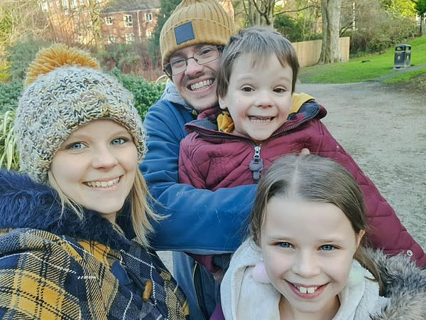 Louise, Stuart, Noah and Heidi. (SWNS)