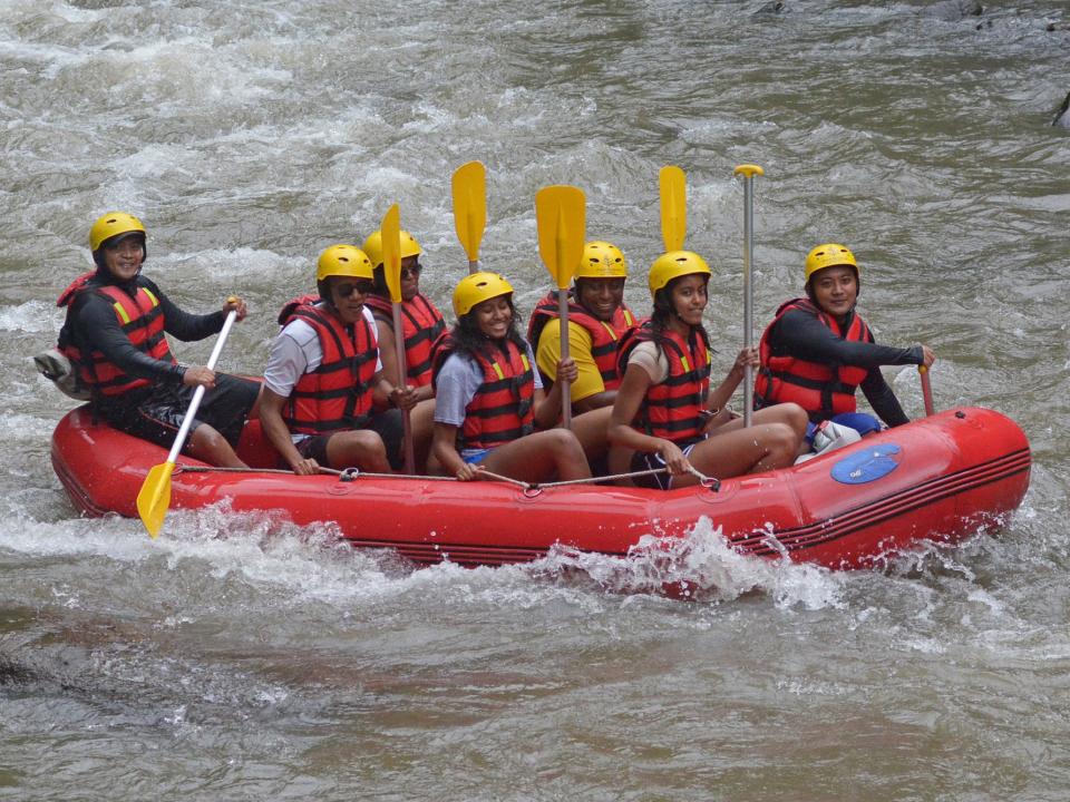 Obama Family river rafting in Indonesia