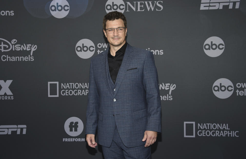 Nathan Fillion attends the Walt Disney Television 2019 upfront at Tavern on The Green on Tuesday, May 14, 2019, in New York. (Photo by Evan Agostini/Invision/AP)