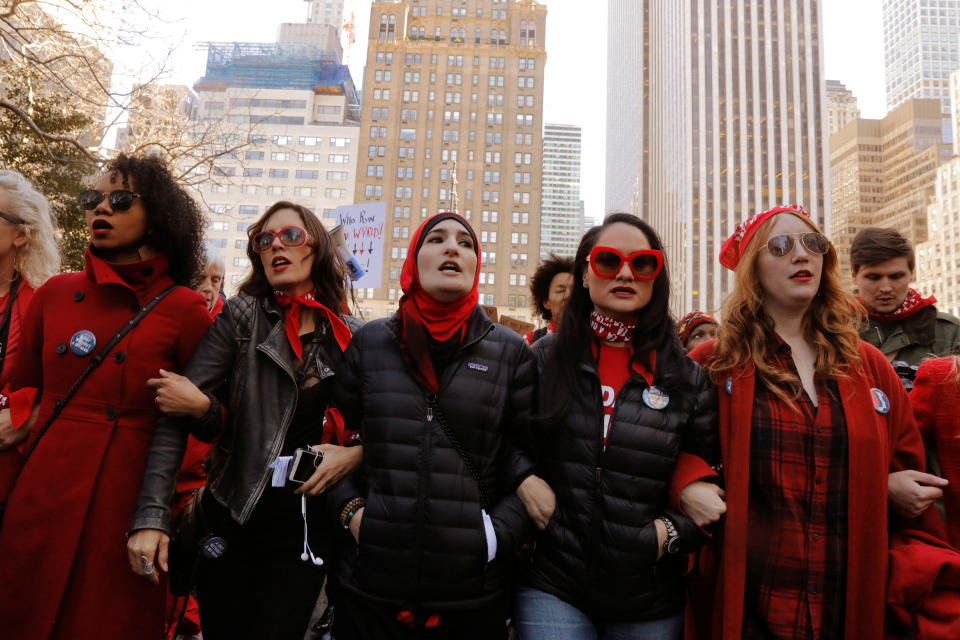 March 8, 2017, saw a "Day Without A Woman" march on International Women's Day in New York City. (Photo: Lucas Jackson / Reuters)