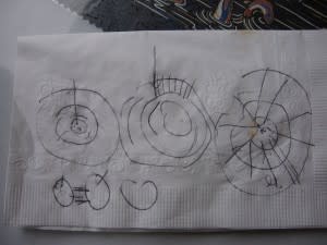 Scribbles on a napkin