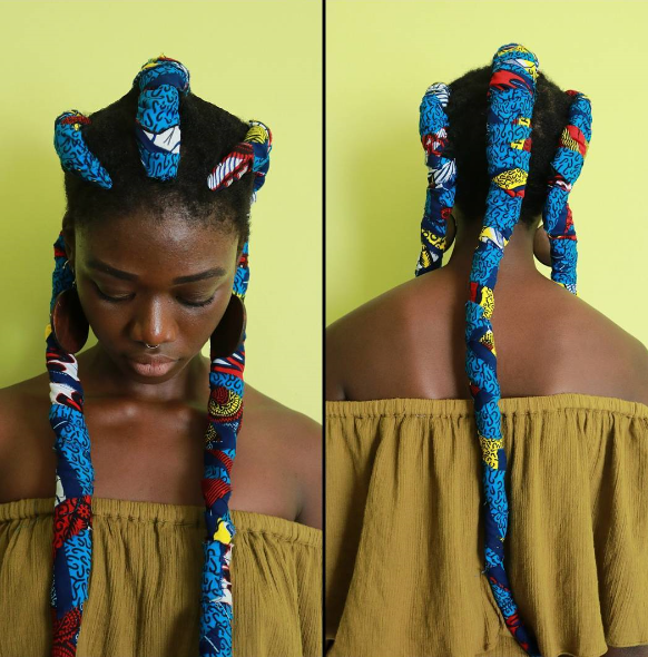 These cool Ankara styled braids are trending. (Photo: Instagram/laetitiaky)