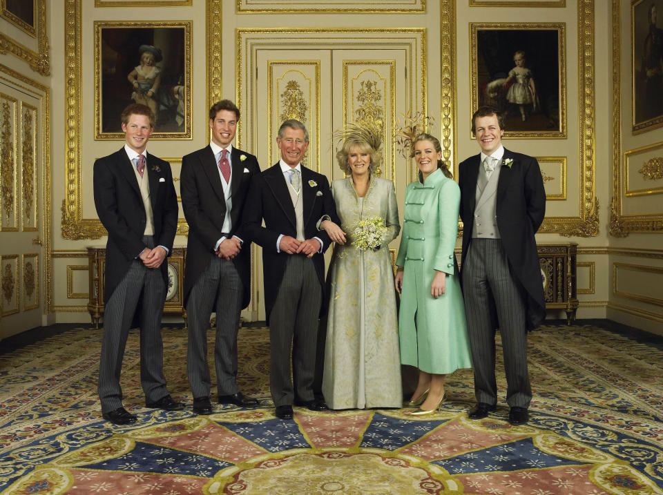 Charles, Prince of Wales and Camilla, Duchess of Cornwall, with their children. Source: Getty