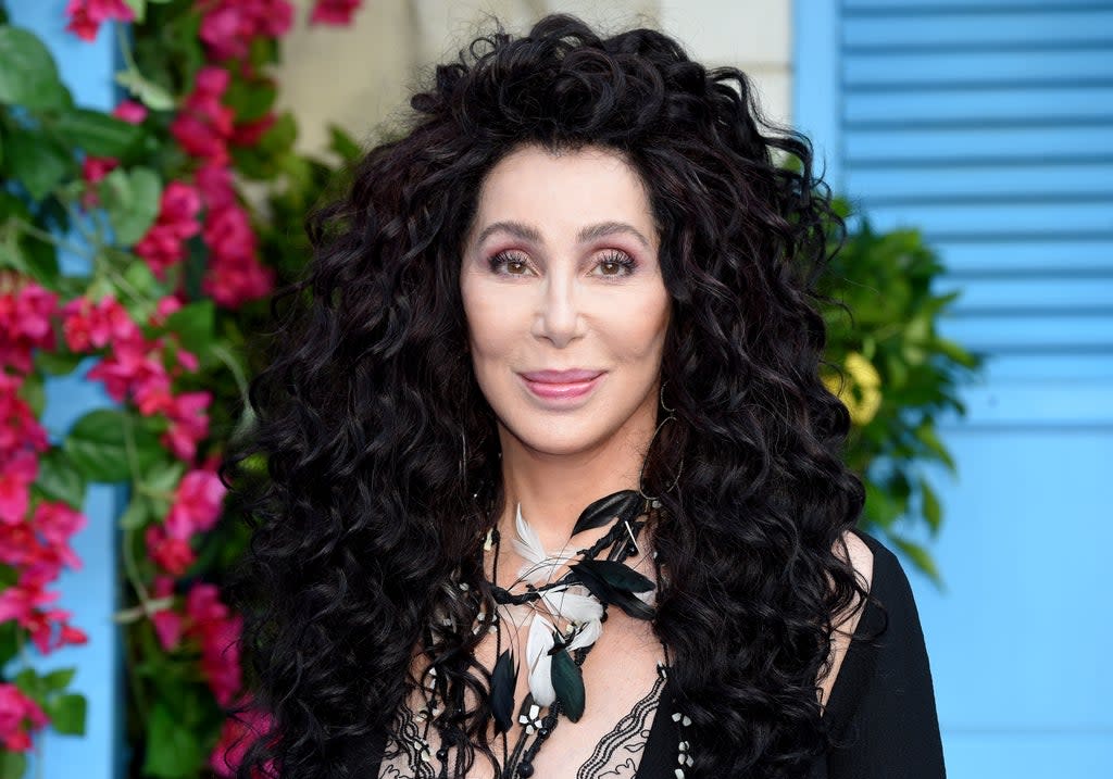 Cher takes photo of ‘beautiful couple’ during night out (AFP via Getty Images)