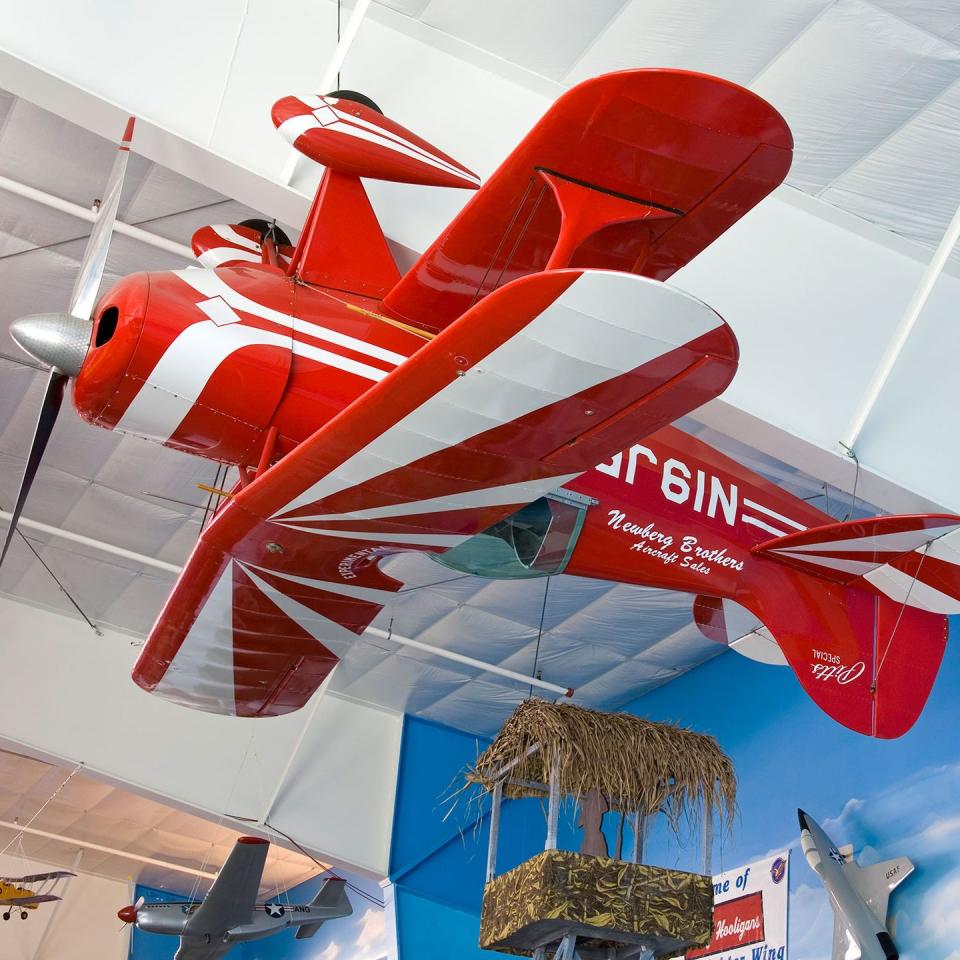 <p>Your kid's pricey model planes have got nothing on the <a href="http://www.fargoairmuseum.org/" rel="nofollow noopener" target="_blank" data-ylk="slk:Fargo Air Museum;elm:context_link;itc:0;sec:content-canvas" class="link ">Fargo Air Museum</a>. Its amazing flight collection includes a Vietnam-era helicopter, a reconnaissance drone, and a plane designed to look like Dusty from the Disney film <em>Planes</em>, which you can even climb into. </p>