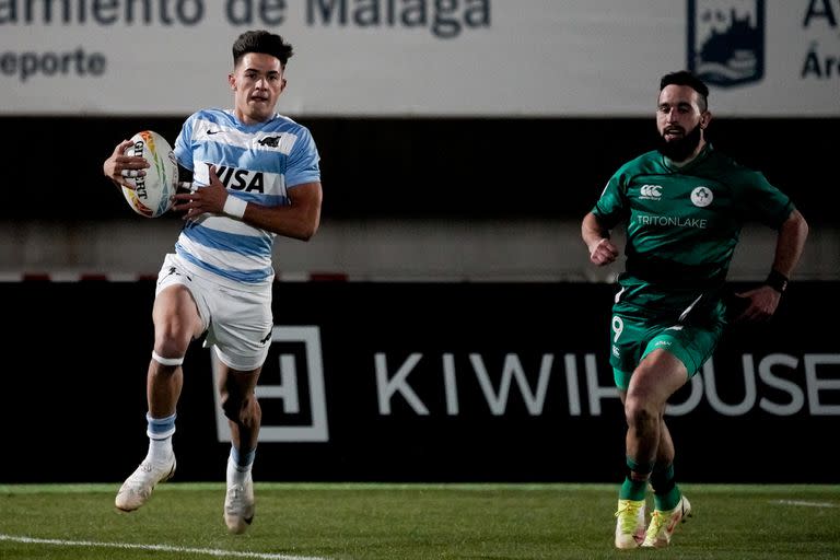 Los Pumas 7s consiguieron avanzar luego de dejar atrás a Irlanda en el Seven de Málaga