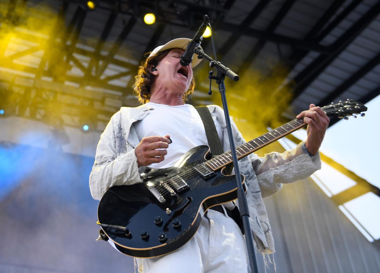 Stephan Jenkins performs in Third Eye Blind during Tacos and Tequila Music Festival at Lonestar Amphitheater in Lubbock, Texas on Aug. 26, 2023.