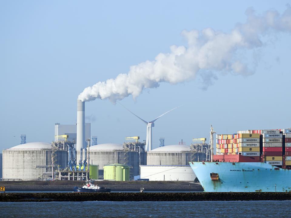 LNG import terminal in Rotterdam.