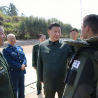 Der chinesische Präsident Xi Jinping bei einem Besuch eines Militärtrainings in der Provinz Fujian.