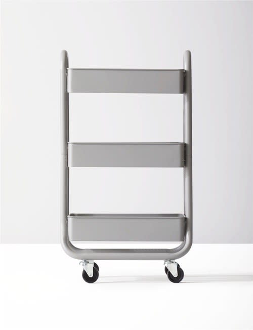 Made by Design gray three-tier utility cart by Target, $30, target.com