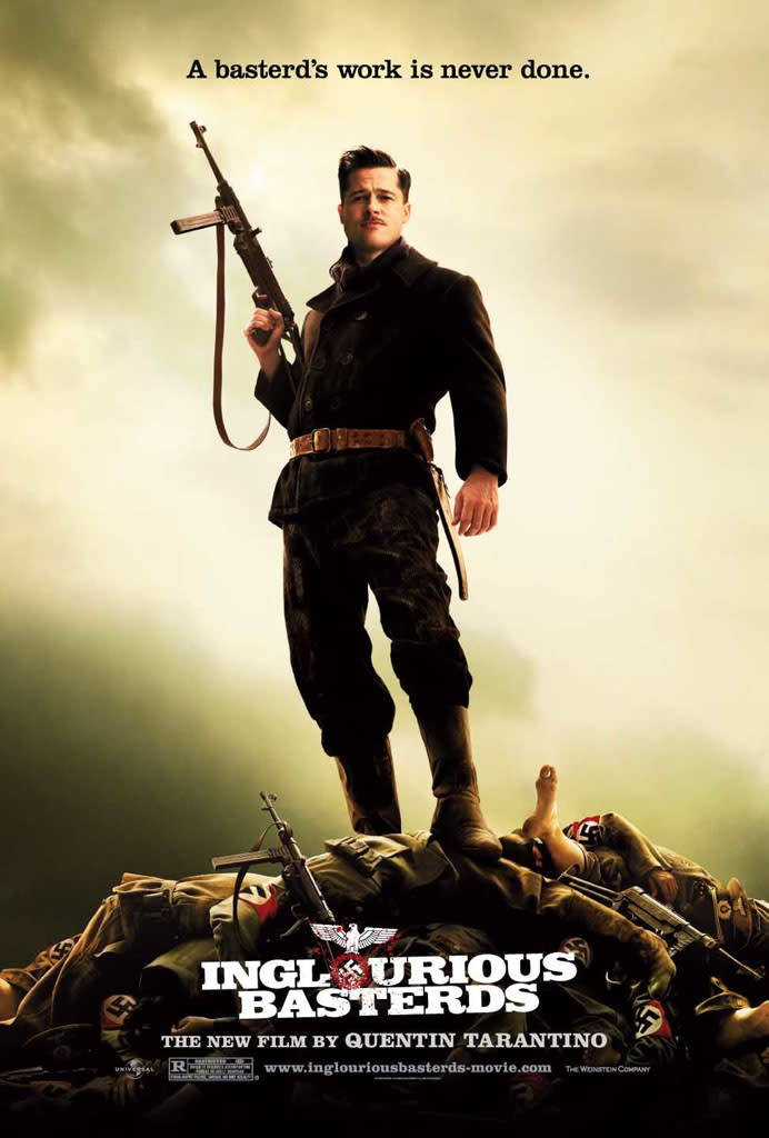 Brad Pitt Inglourious Basterds Poster Production Stills The Weinstein Company 2009