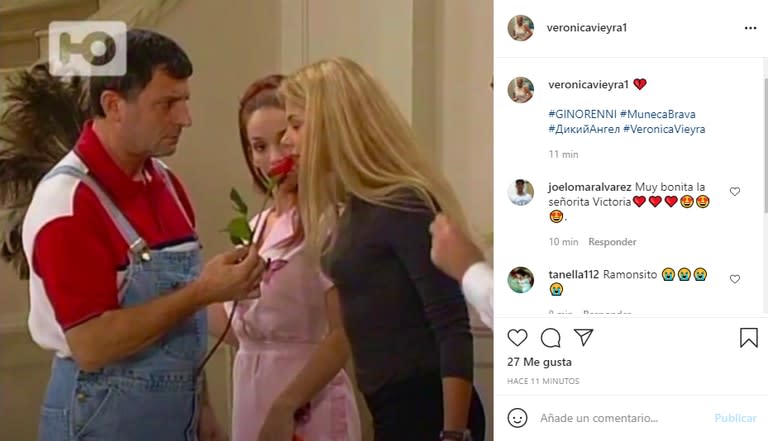 La actriz Verónica Vieyra despidió a Gino Renni en Instagram