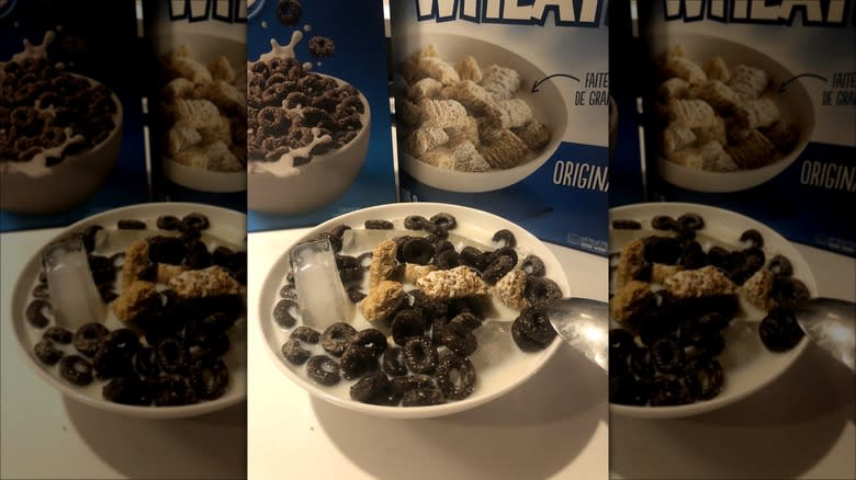 Oreo-O's with ice and milk