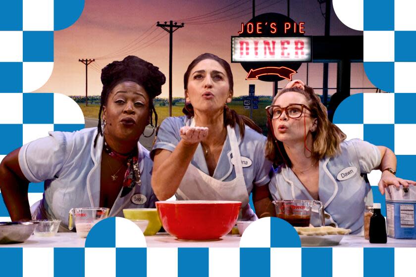 Charity Angél Dawson, Sara Bareilles, and Caitlin Houlahan in Bleecker Street's Waitress: The Musical