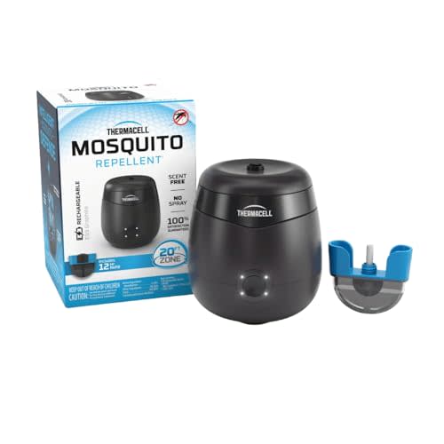 Thermacell Patio Shield E55 Mosquito Repellent E-Series Rechargeable Repeller; 20' Mosquito Pro…