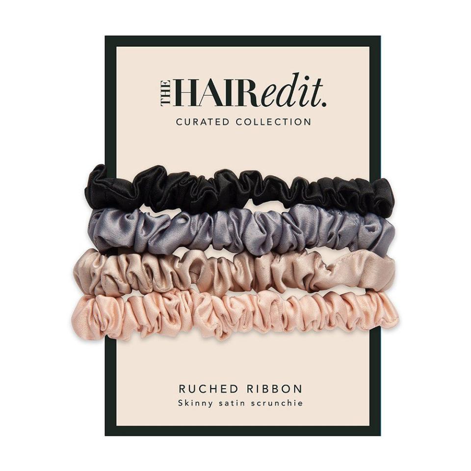 <strong>The Hair Edit Ruched Satin Scrunchies</strong>