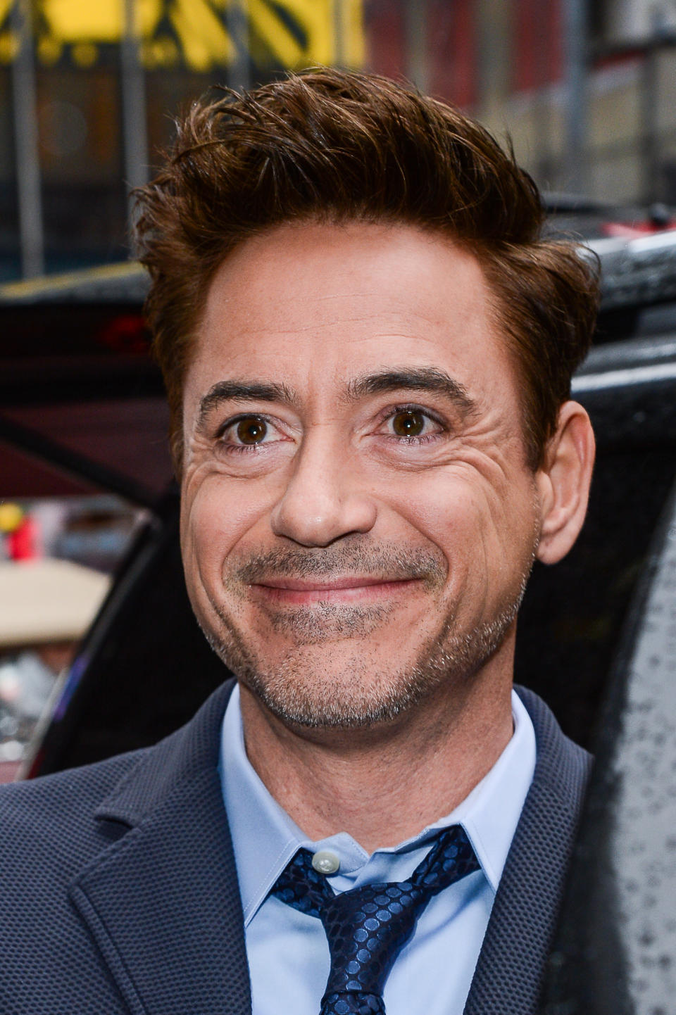 NEW YORK, NY - APRIL 29:  Actor Robert Downey Jr. leaves the 'Good Morning America' taping at the ABC Times Square Studios on April 29, 2013 in New York City.  (Photo by Ray Tamarra/Getty Images)