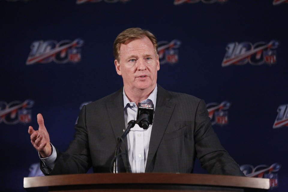 NFL commissioner Roger Goodell declined to be interviewed by USA Today for a story on background checks for assistant coaches. (AP)