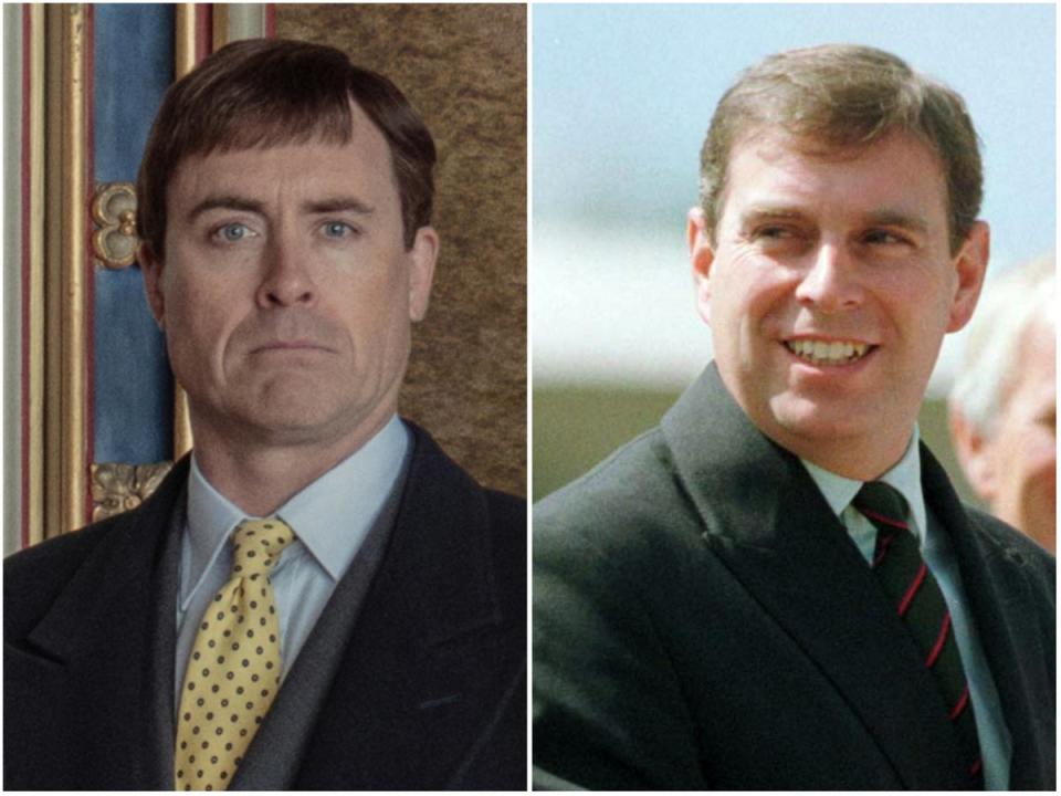James Murray and Prince Andrew (Netflix, Getty)