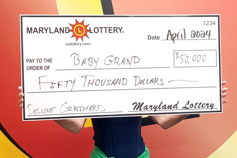 <p>Maryland Lottery</p> A Maryland woman won $75,000 from a scratch-off, according to lottery officials.