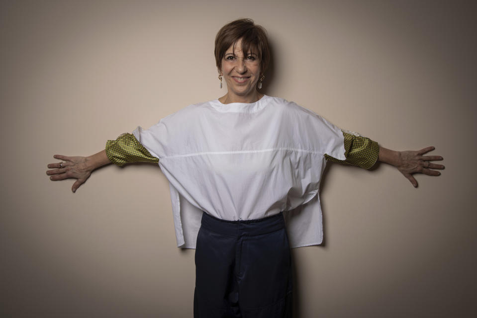 Alejandra Flechner poses for portraits to promote the film "Argentina, 1985" during the 79th edition of the Venice Film Festival in Venice, Italy, on Sept. 4, 2022. (Photo by Vianney Le Caer/Invision/AP)