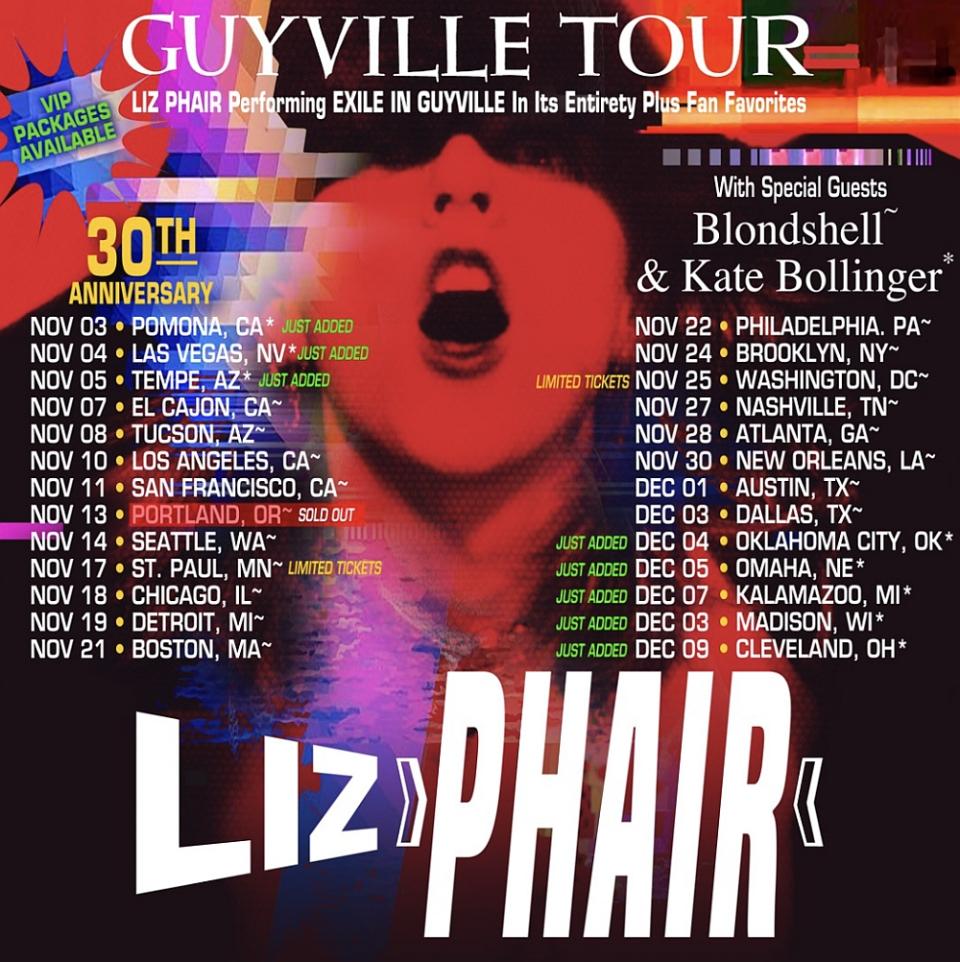 liz phair exile in guyville 2023 tour poster