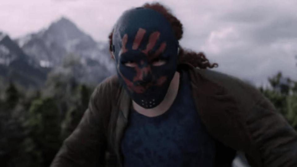 Erin Kellyman wears a mask in The Falcon and the Winter Soldier.