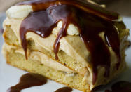 <div class="caption-credit"> Photo by: Kathy Patalsky</div><b>The Elvis Cake</b> <br> The "King" would be quite proud of this peanut butter banana cake. Plenty of nut butter flavor in each decadent bite. A tasty and festive vegan dessert! <br> <a href="http://www.babble.com/best-recipes/23-yummy-nut-butter-lovers-recipes/#the-elvis-cake" rel="nofollow noopener" target="_blank" data-ylk="slk:Get the recipe;elm:context_link;itc:0;sec:content-canvas" class="link "><i>Get the recipe</i></a><b><i><br></i></b>