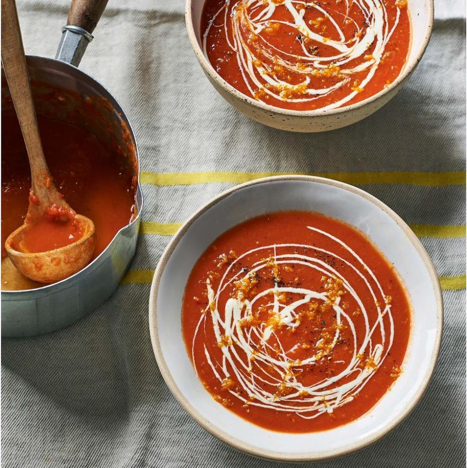 2) Red Pepper and Tomato Soup