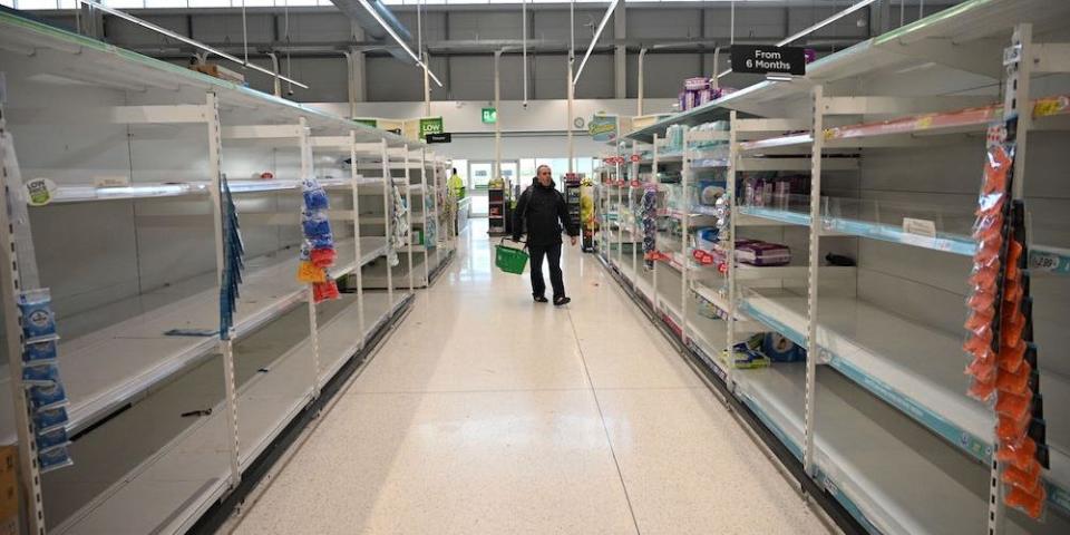 Empty supermarket