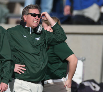 Colorado State coach Jim McElwain reacts after his team gave up a touchdown to Air Force on Friday. (AP)