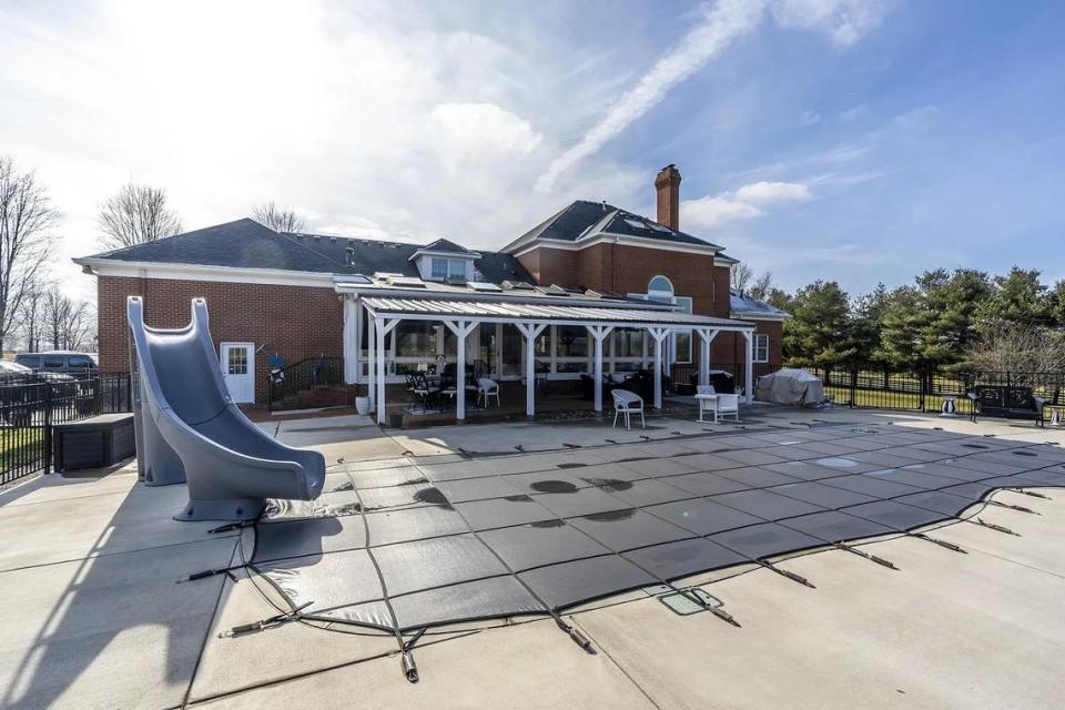 An overview of the pool at 3021 Brookmonte Lane in Lexington, KY, which is currently up for sale at $2.5 million. Photos shared with realtor’s permission.