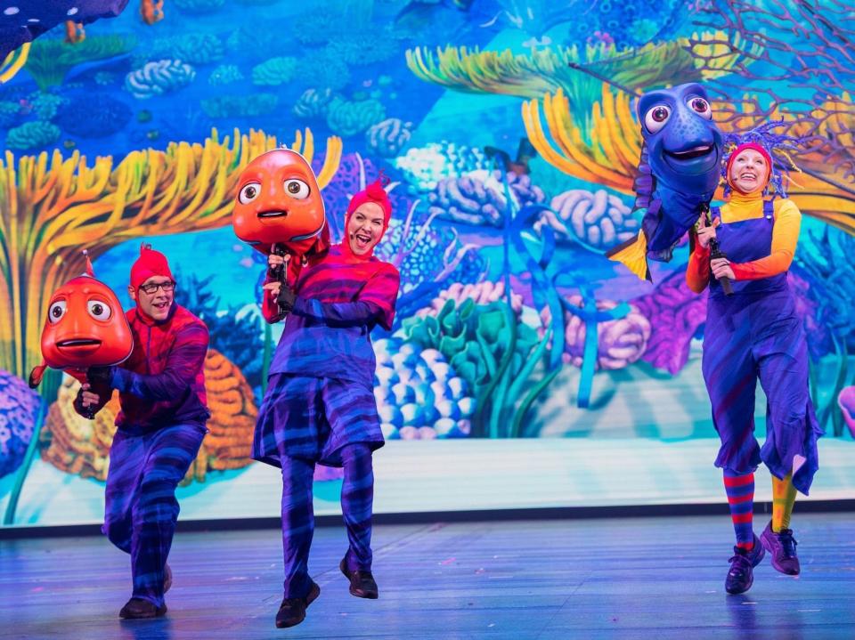 Actors perform in "Finding Nemo: The Big Blue... and Beyond!" at Animal Kingdom.