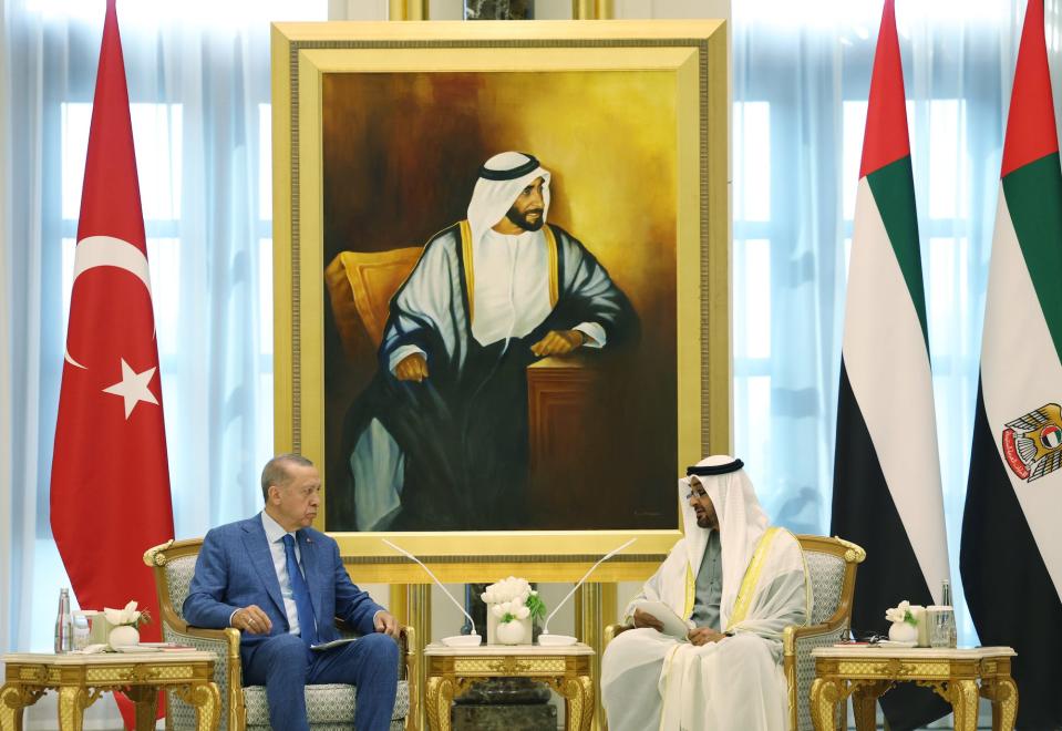 Turkey Recep Tayyip Erdogan UAE Sheikh Mohammed bin Zayed al-Nahyan