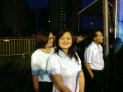 WP candidate Lee Li Lian is all smiles before her speech.