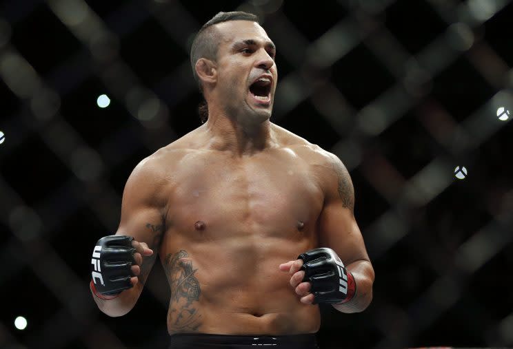 Vitor Belfort, in 2015, after the use of TRT was outlawed. (AP)