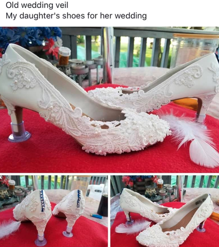 Wedding veil shoes