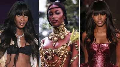 Naomi Campbell struts her stuff in sheer dress at PrettyLittleThing runway  show